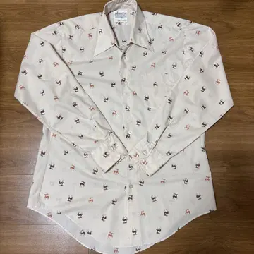 70s Kmart 동물 패턴 프린트 긴팔 셔츠