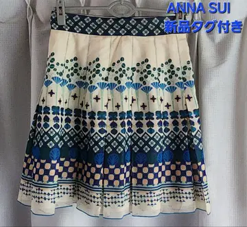 택 포함 새상품 ANNA SUI 실크 미니 스커트