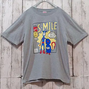 UNITED Athlete S-MILE 티셔츠 그레이 캐릭터 T