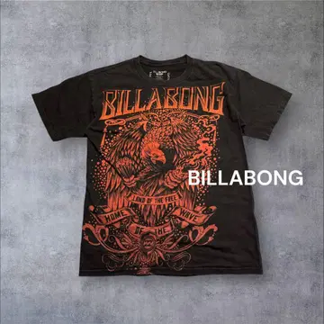 BILLABONG 빈티지풍 이글 그래픽 티셔츠 올 패턴 빌라봉