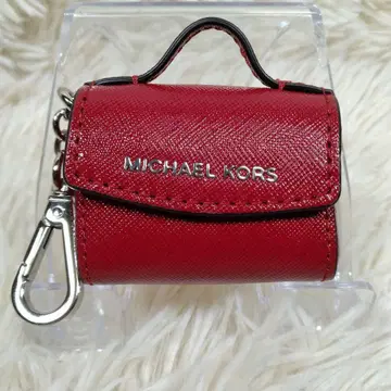MICHAELKORS 가죽 코인 케이스 키링 참 보르도