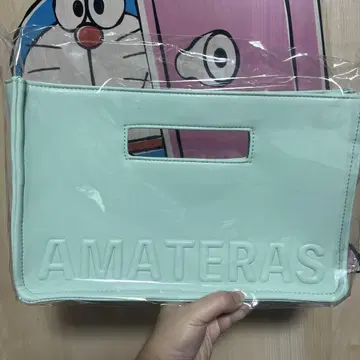 AMATERAS 민트 그린 클러치백 가격 인하