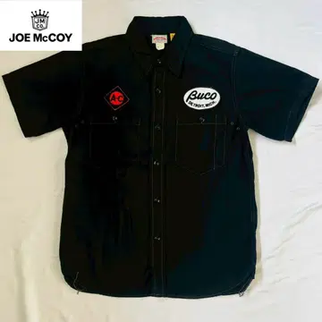 JOE McCOY 조 맥코이 워크 셔츠 블랙 자수 패치