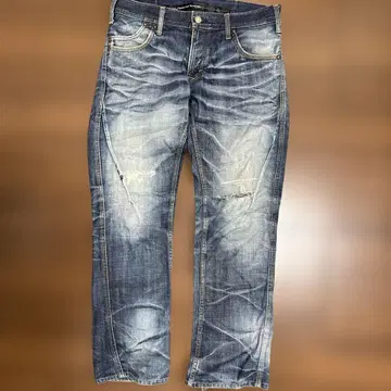 블루 웨이 BLUE WAY 데미지 진 데님 34인치 일본제