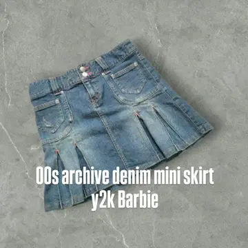 00s archive y2k 헤이세이 갸루 데님 미니 스커트 Barbie