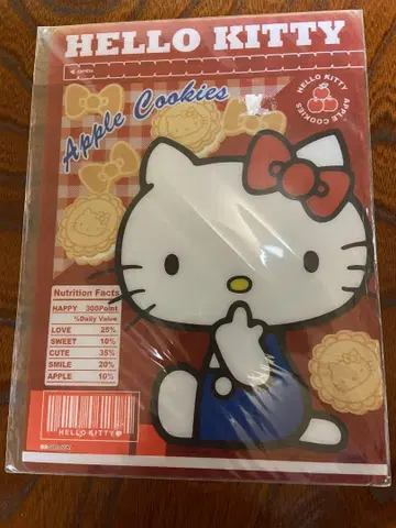 헬로키티 레트로 책받침 앉은 가로 키티 레어 상품
