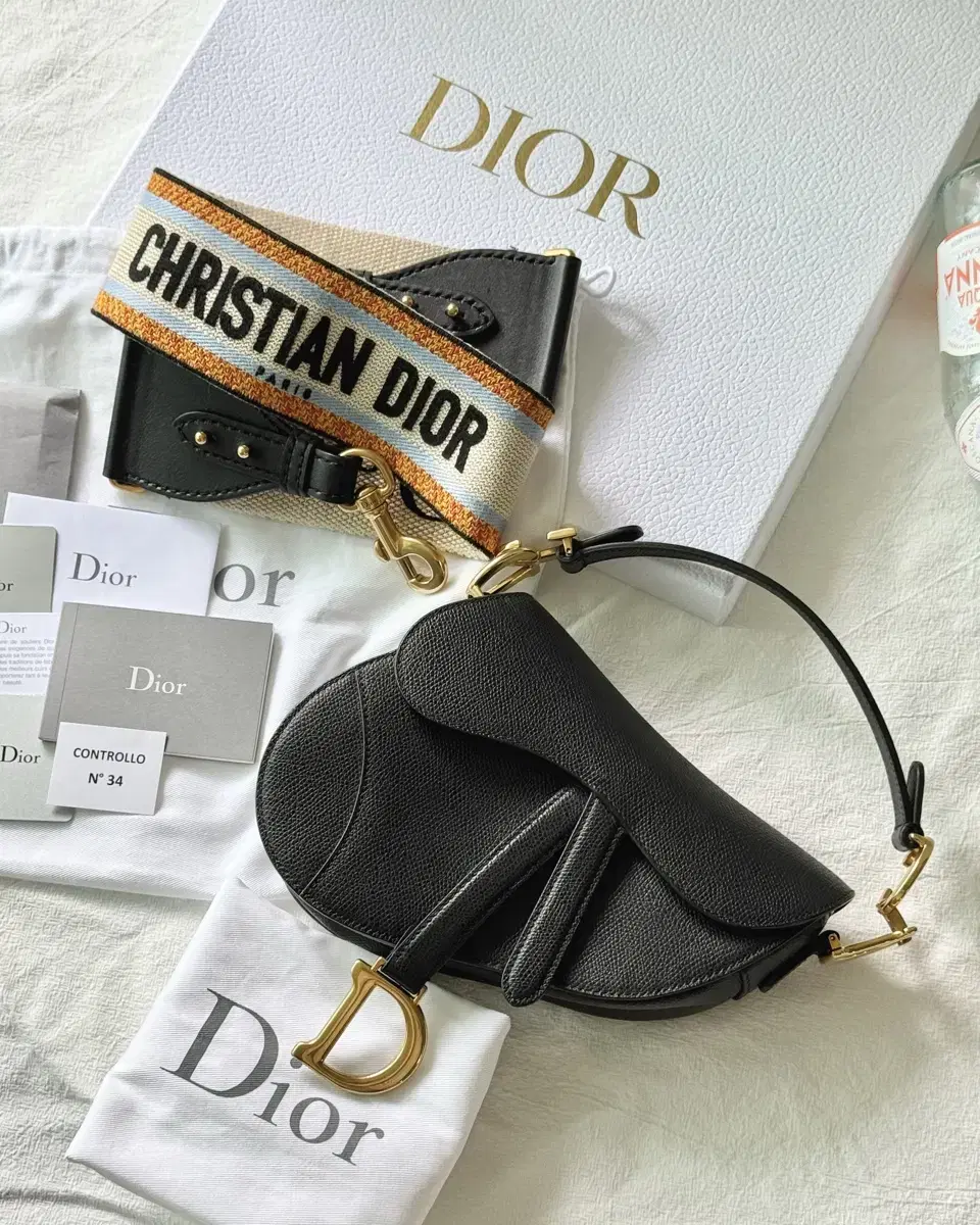 Dior Saddle Bag Mini + Shoulder Strap