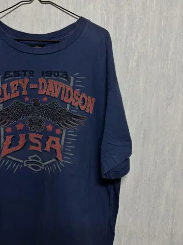 HARLEY-DAVIDSON 티셔츠 네이비 2018년 제작 이글