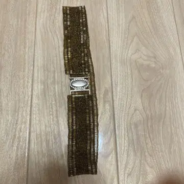 고어 비즈 브라운 메쉬 벨트 약 80cm