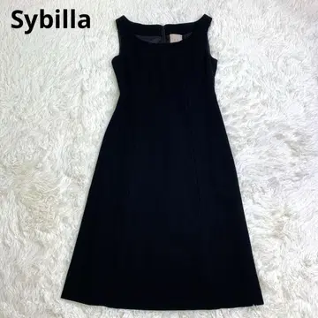 시빌라 Sybilla 슬리브리스 롱 원피스 블랙 L