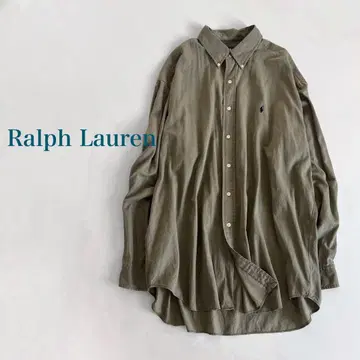Ralph Lauren 실크 혼방 버튼 다운 셔츠 남성용 XL