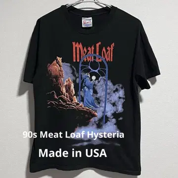90s Meat Loaf Hysteria 티셔츠 락 USA제 L