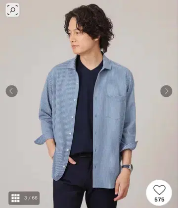 7부 소매/축구 저리 스트라이프 셔츠