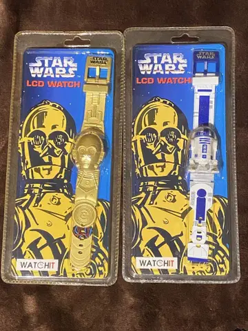 레어 STARWARS 스타 워즈 당시의 손목시계 2개 세트 미개봉
