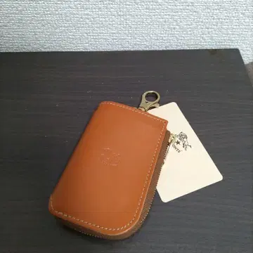 새상품 일비종떼 천연 가죽 키케이스 스마트 키링 캐러멜