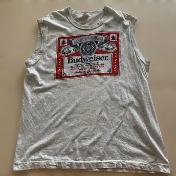 80s 90s Budweiser 버드와이저 슬리브리스 티셔츠 일본제