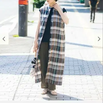 컨디션 최상 데미룩스 빔즈 셔츠 원피스 롱 원피스 슬리브리스