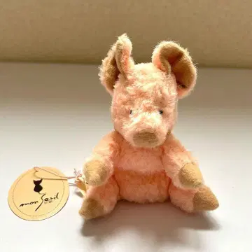 몬수이 쇼콜라 미니 (핑크) 봉제 인형 돼지 레트로