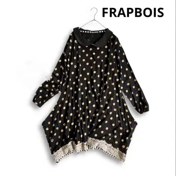플라보아 FRAPBOIS 올빼미 오렌지 도트 무늬 튜닉 원피스
