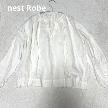 nest Robe 네스트로브 블라우스 린넨 자수 튜닉 린넨 긴팔