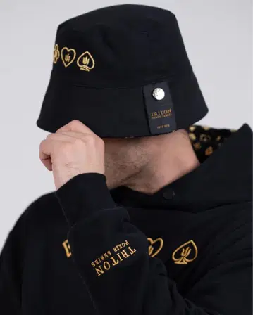 2일간 한정! TRITON 블랙 버킷햇 자수 로고 포함