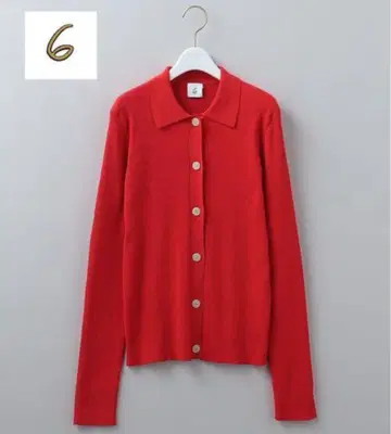 6 ROKU RIB SHIRT CARDIGAN 폴로 니트 피케 셔츠 리브