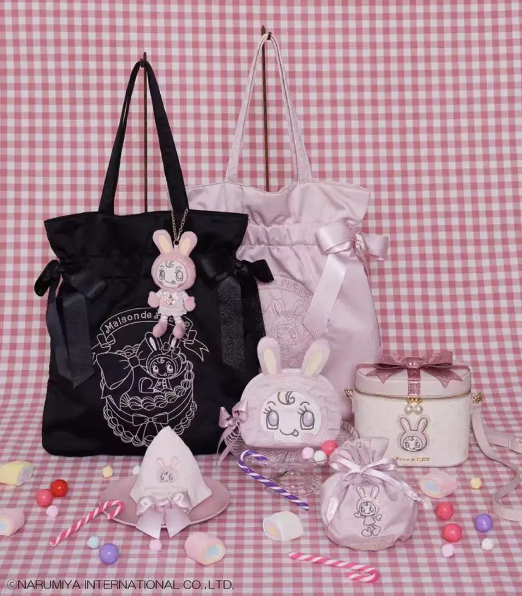 Mezzo Piano x Maison de FLEUR Collaboration Pouch Keyring Doll Tote Bag Jirai Kei