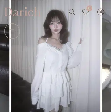 darich 오프숄더 홀터넥 미니 원피스