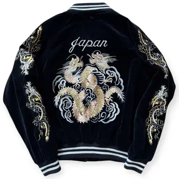 초기 JUNGLE STORM 별진 수베니어 자켓 스카잔 블랙