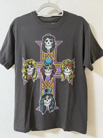 GUNS N' ROSES 스컬 디자인 티셔츠 M