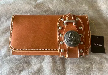 farian 파리안 스터드 가죽 지갑 장지갑 체인 포함