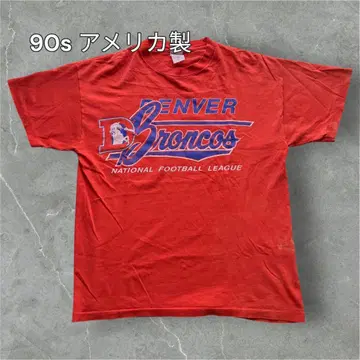 티셔츠 USA제 90년대 오렌지 NFL 풋볼 티셔츠 오렌지