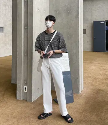 ASCLO 화이트 청바지 S