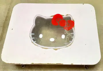 레어 헬로키티 접이식 테이블 핑크색 투명 산리오 키티