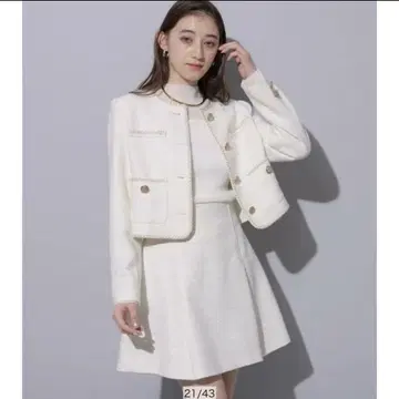 리랜드트루 크롭 트위드 자켓