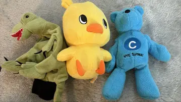봉제 인형 세트 치킨 라면 병아리 공룡 퍼펫 지하철 곰