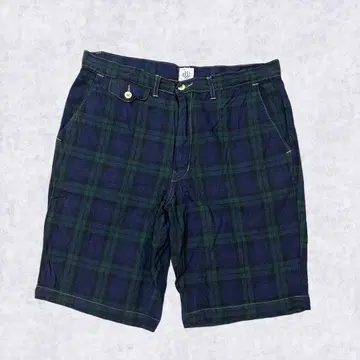 POST OVERALLS 숏 팬츠 블랙 워치 USA제