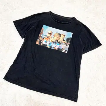 레어 레오나르도 디카프리오 반팔 티셔츠 블랙 블랙 빈티지