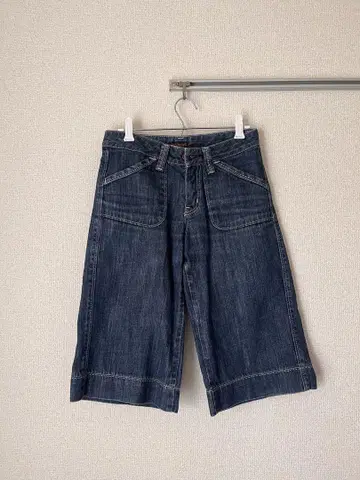 밥슨 하프 데님 팬츠 y2k 그런지 페어리 그런지 00s