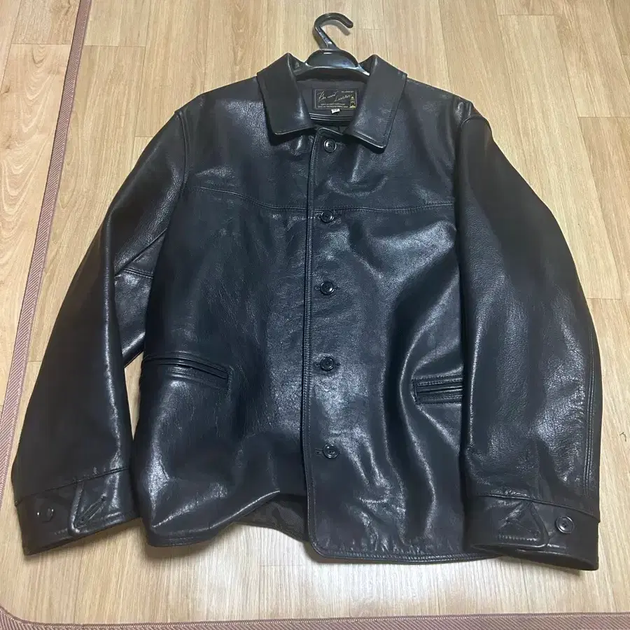 Boncoura Sasha Leather Car Coat (Black) Size 40 #본쿠라,#카코트