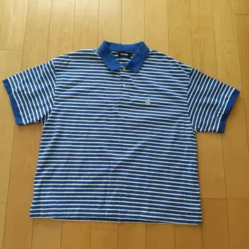 XLARGE 보더 피케 셔츠 파랑
