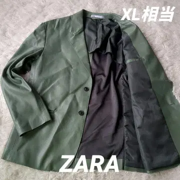 레어 XL 상당 ZARA 자라 2B 테일러드 자켓 인조 가죽 단종