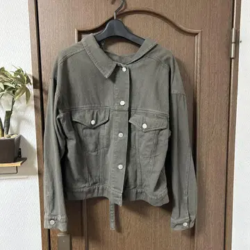 라디에이트 올리브 그린 데님 자켓