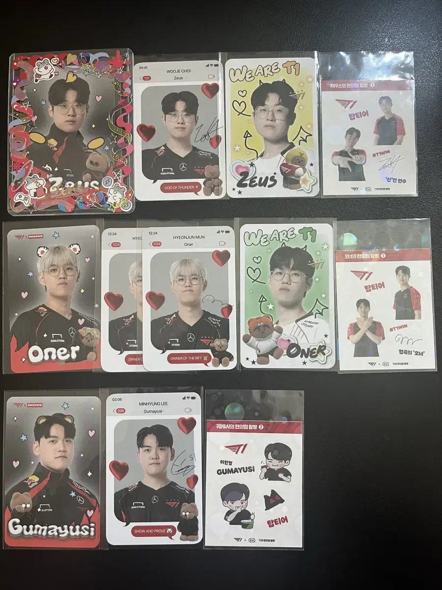 UPUFF T1 Hanwha Life photocard Zeus Oner Gumayusi 1st 2nd Zeogu