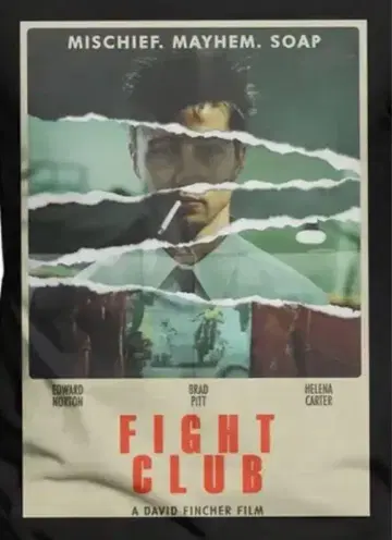 파이트 클럽 티셔츠 브래드 피트 영화 무비 데이비드 핀처