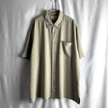 90s PRONTO UOMO 지오메트릭 패턴 실크 셔츠 2XL