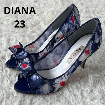 DIANA 다이애나 블루 힐 꽃무늬 리본