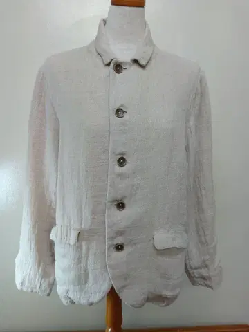 ichi Antiquites 린넨 테일러드 자켓 라이트 베이지