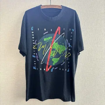 GENESIS 80s 빈티지 티셔츠 구제 의류 락 티셔츠 제네시스 레어