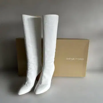 sergio rossi 화이트 롱 부츠